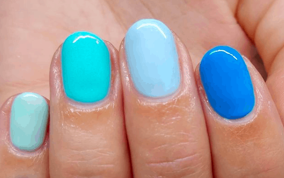 All Shades of Blue nail design