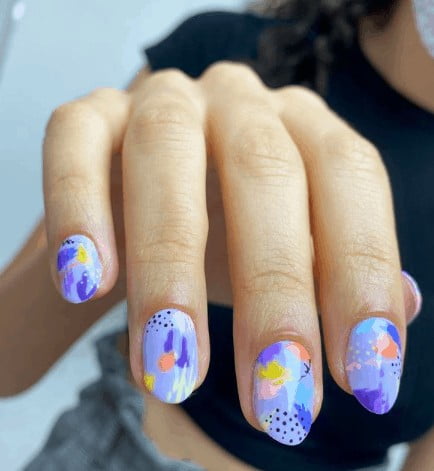 nails with ocean-themed indie design