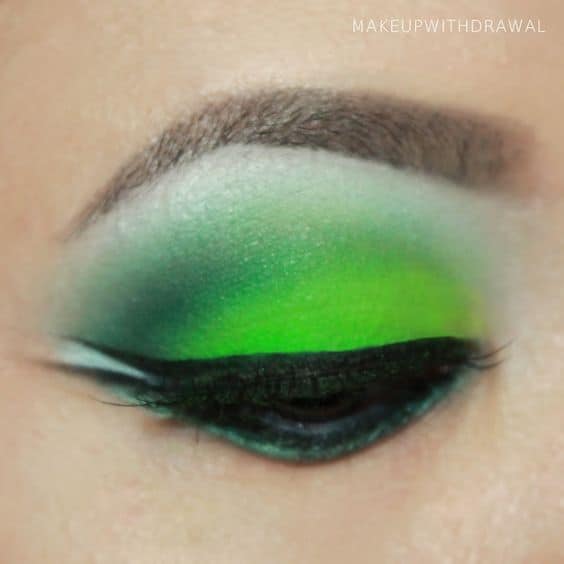 bright green eyeshadow