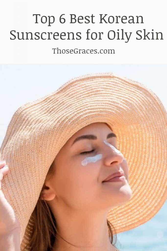 lady in summer hat using one of  the best Korean sunscreens for oily skin