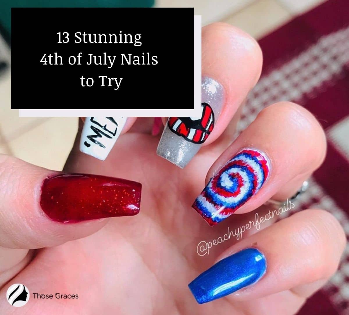 4th of July nail design