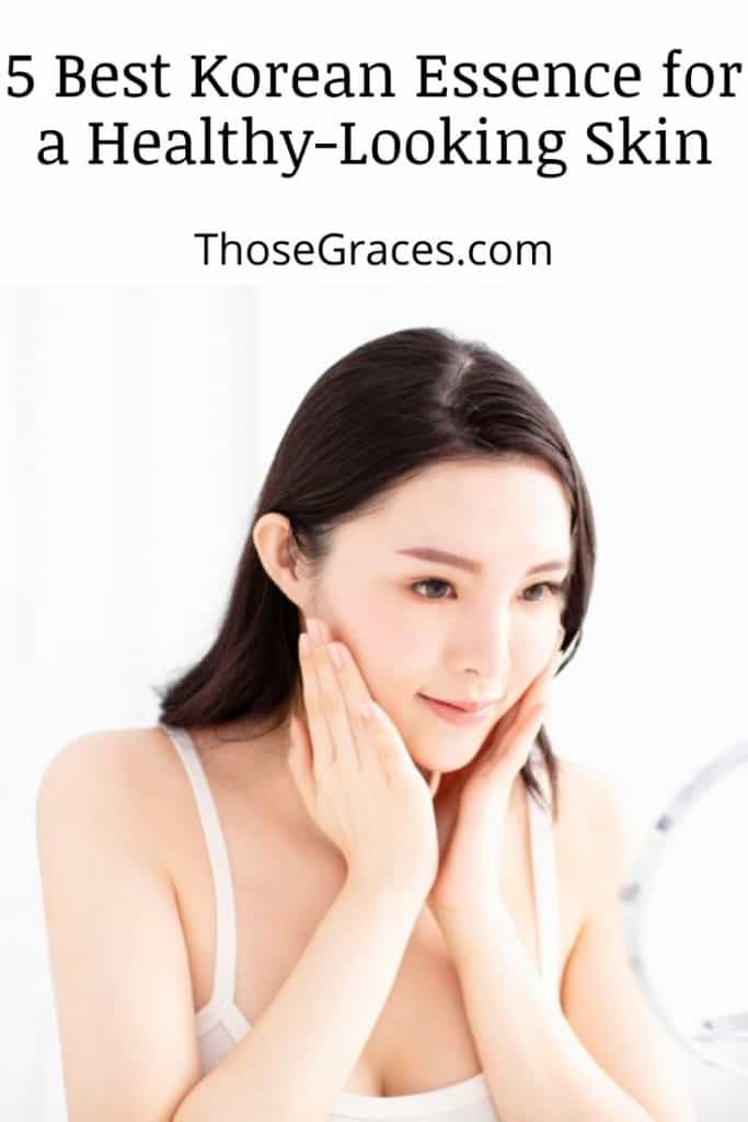 a beautiful Asian lady with glowing skin achieved through using the best Korean essence