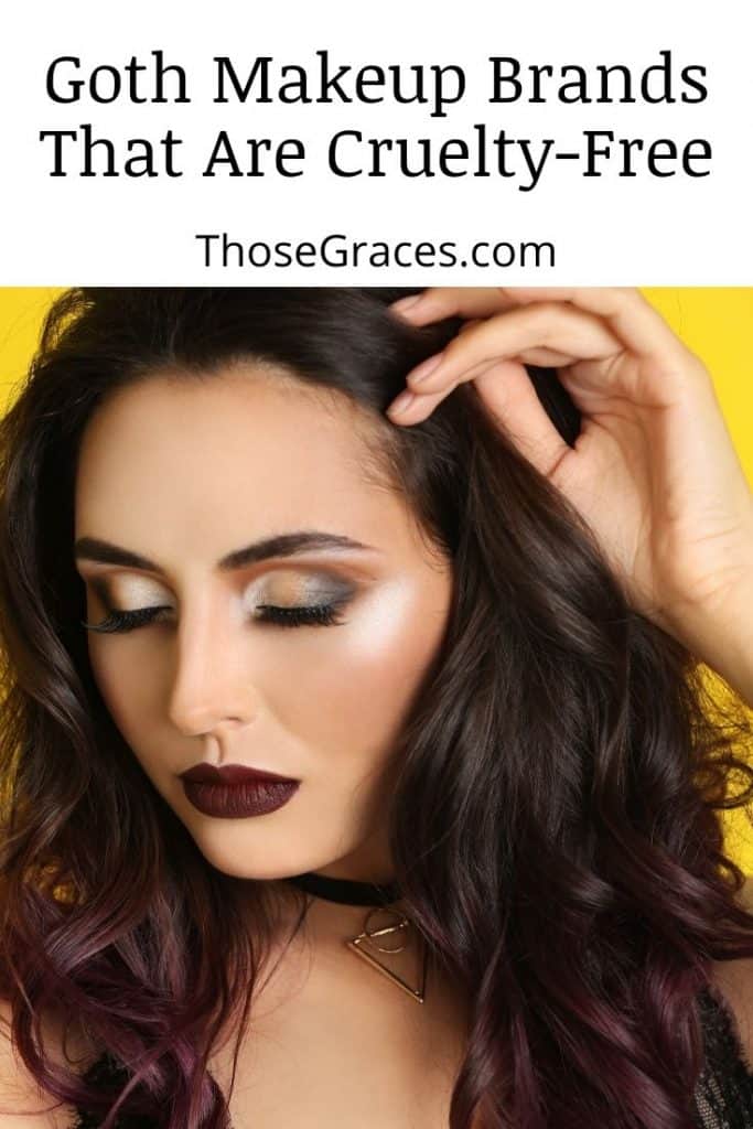 woman with a gorgeous look using goth makeup brands that are cruelty-free