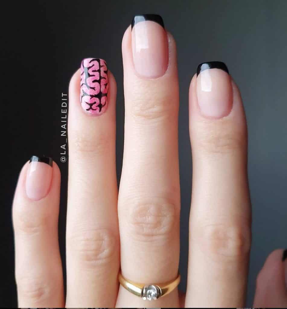 insane in the membrane nail design