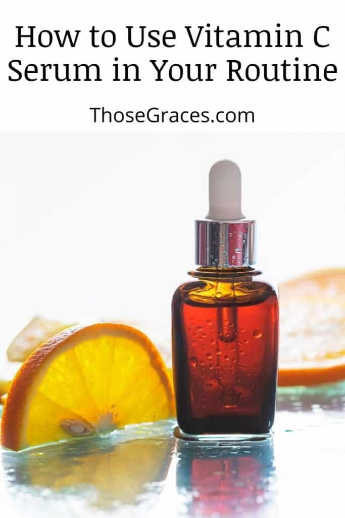 vitamin c serum beside an orange