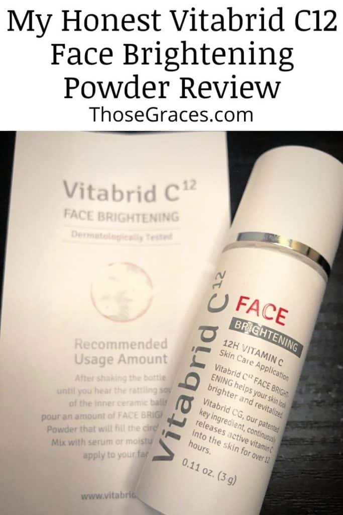 Vitabrid C¹² Face Brightening Powder with recommended usage amount