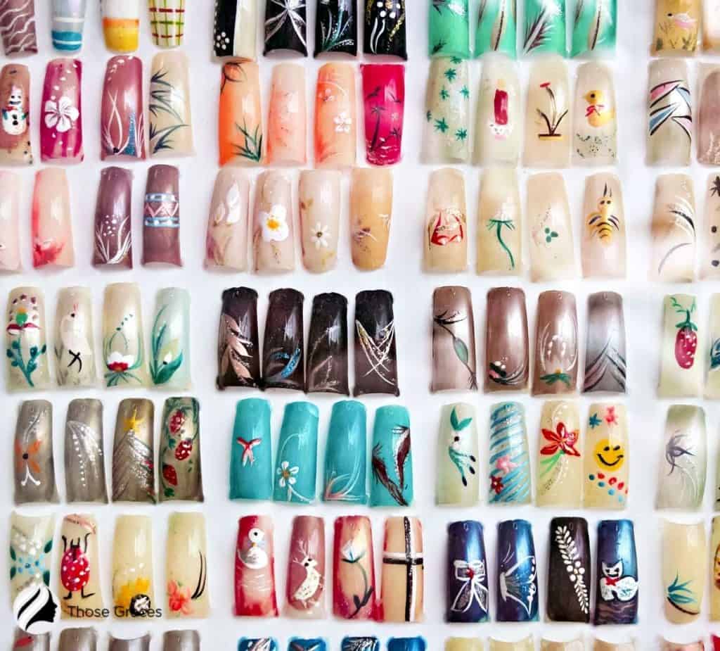 collection of press on nails