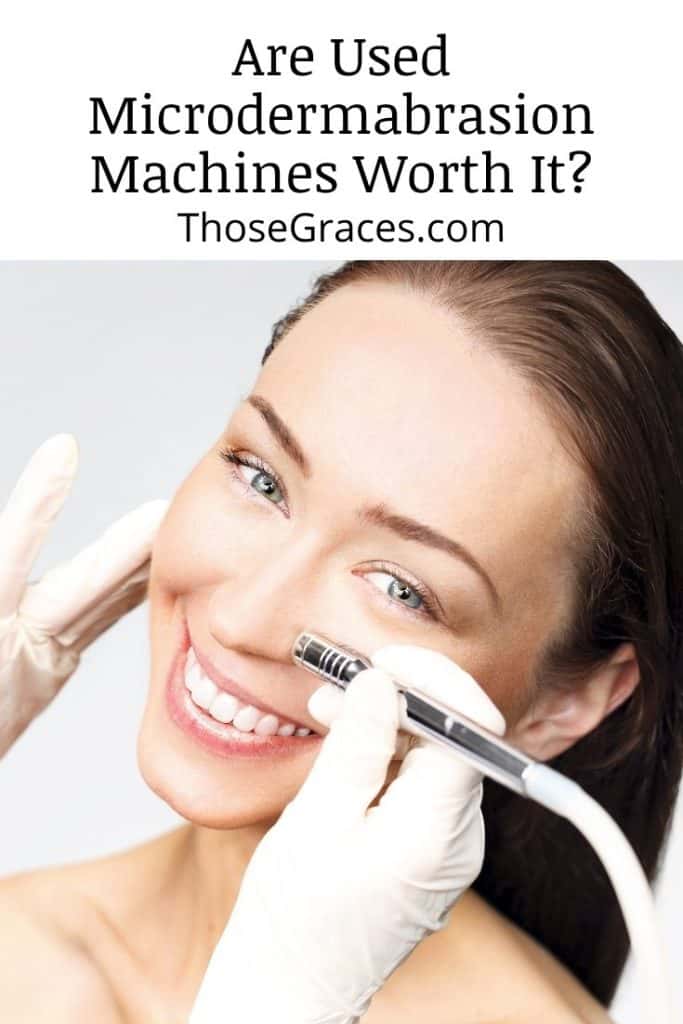 woman with microdermabrasion machine on the face