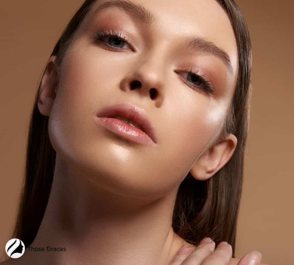 close-up shot of a model with Native American Skin Tone