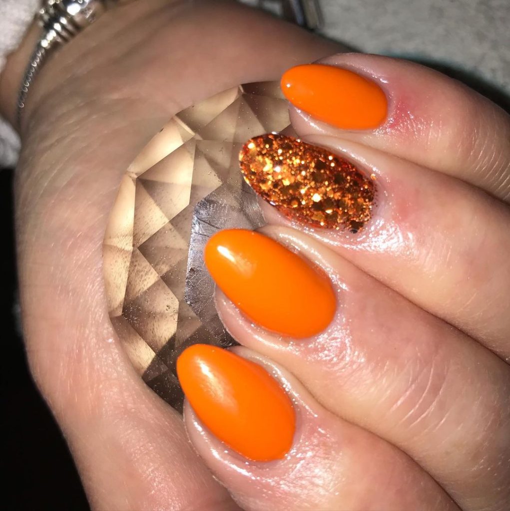 Burnt Orange Autumn Nails
