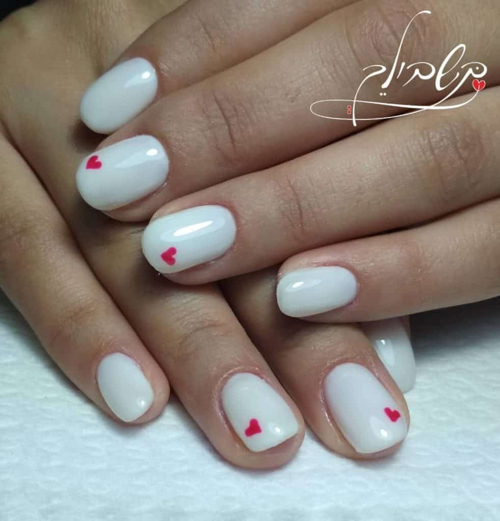 Small Heart Gel Nails