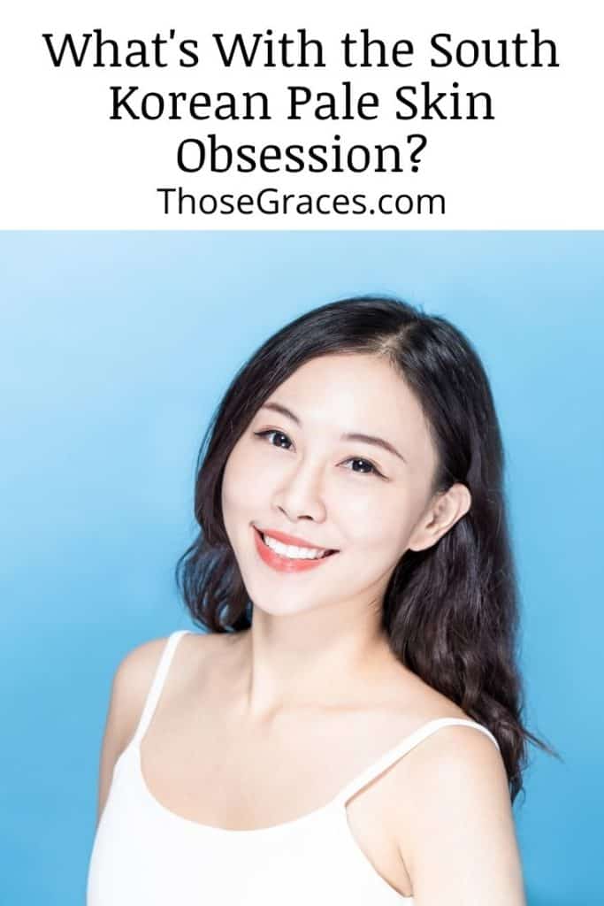 Korean model with white skin and cute smile