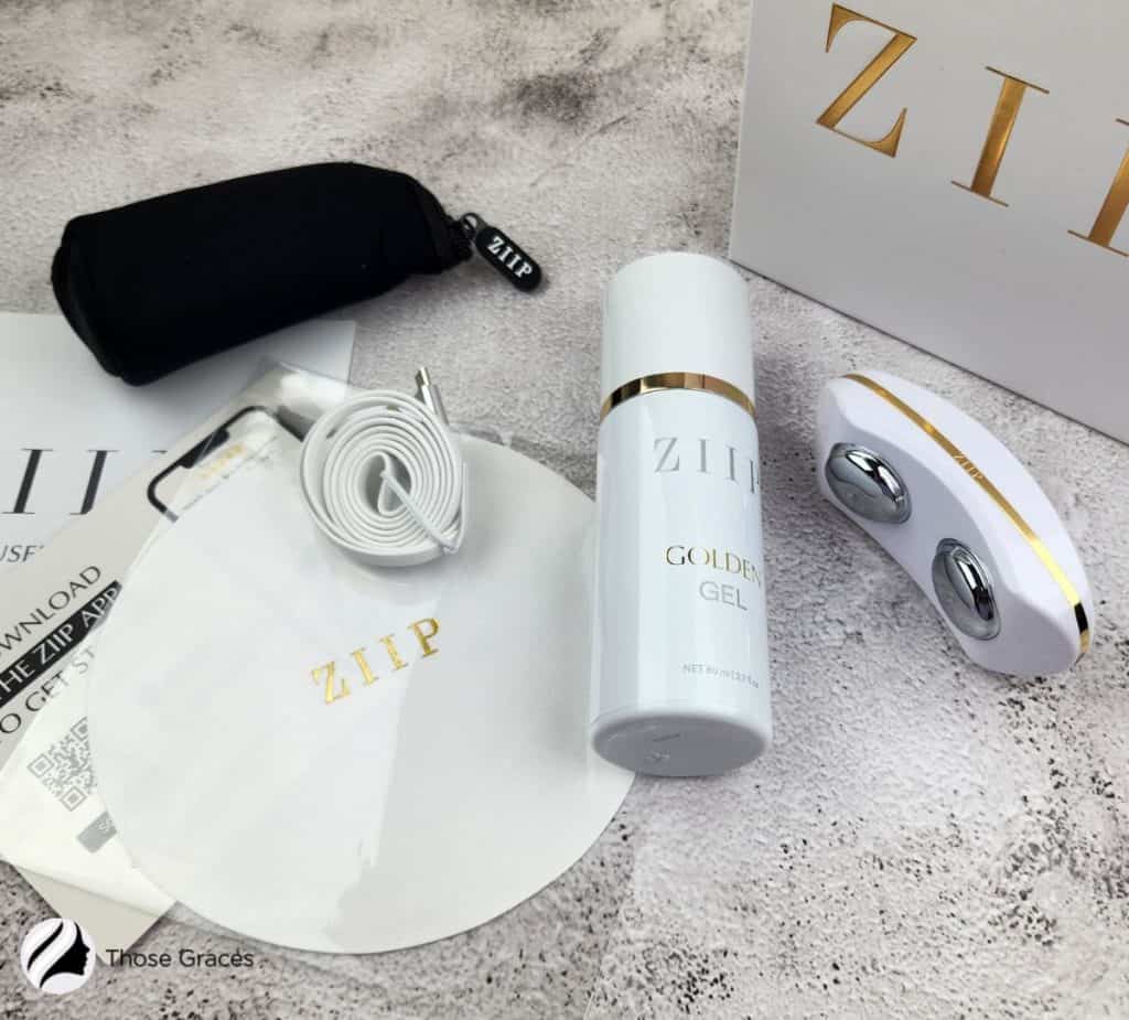 ZIIP Beauty Nano Current device and its accessories