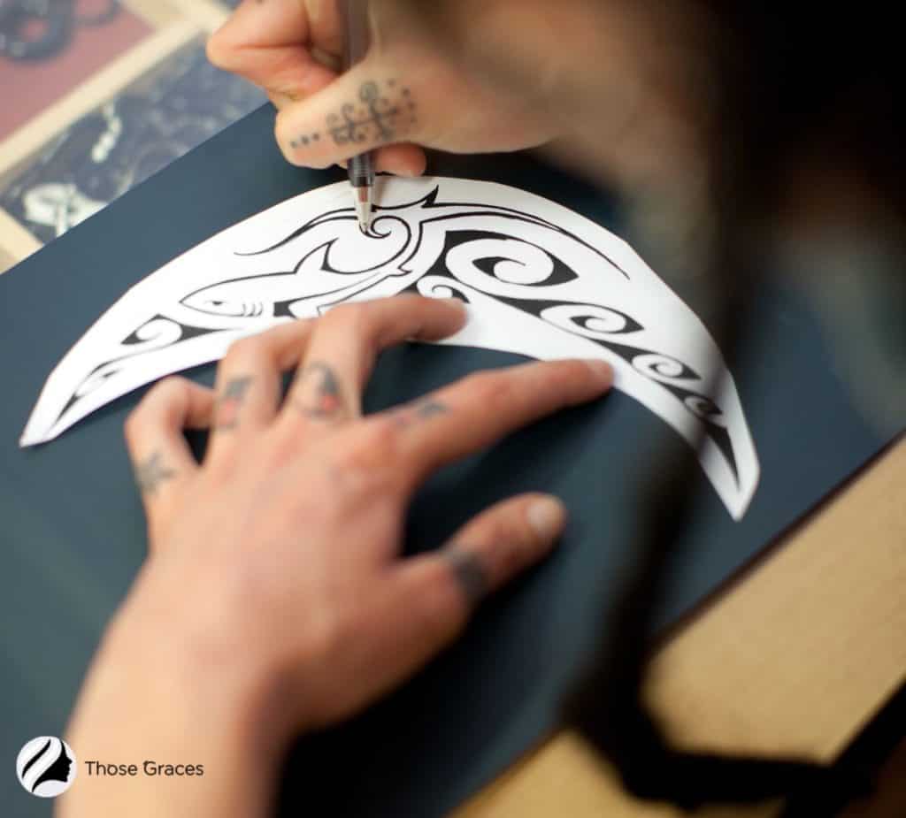 women creating stencil for tattoo but how to use transfer paper for tattoos