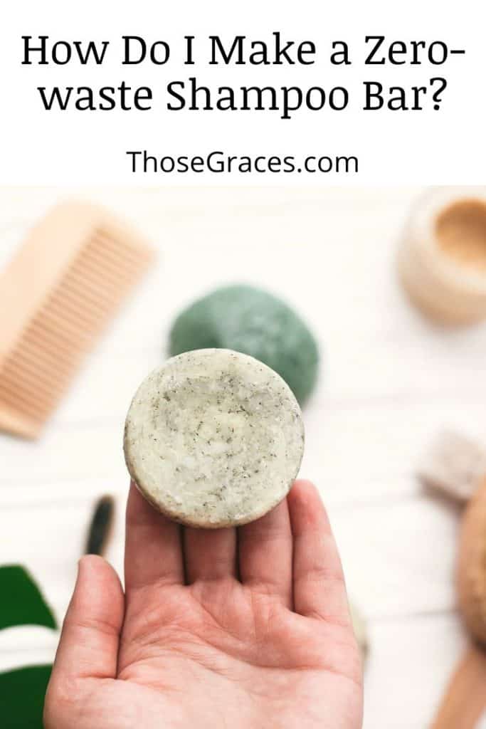 diy zero-waste shampoo bar on a hand