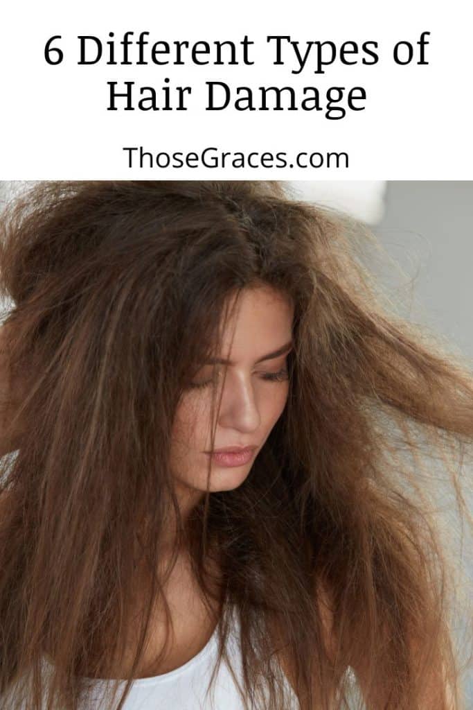 lady with frizzy and damaged hair