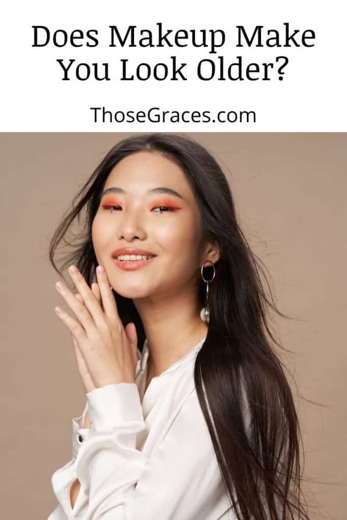 Asian lady with orangy makeup