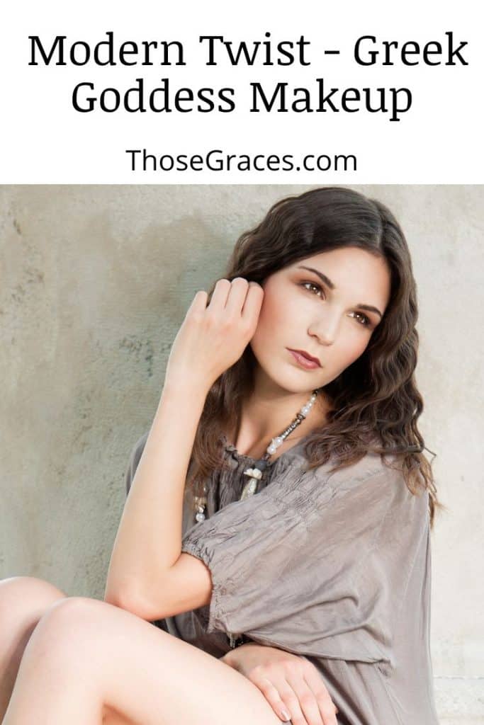 Beautiful woman with natural greek Goddess makeup