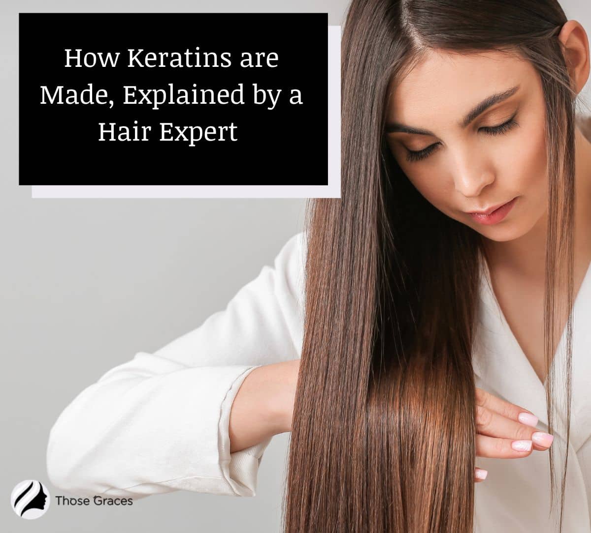 LADY with a straight long hair thinking How Keratins are Made