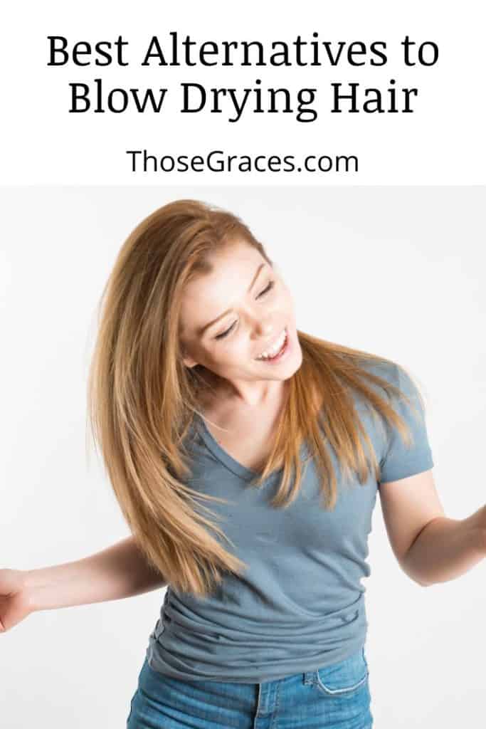 woman flipping her air-dried hair