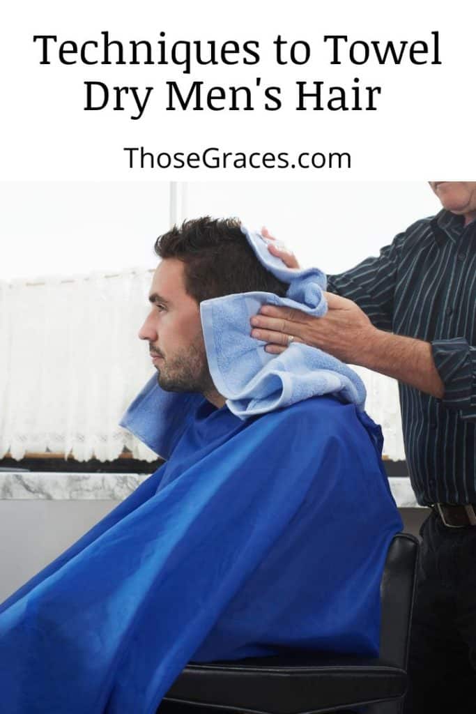 hair stylist drying the hair of his customer