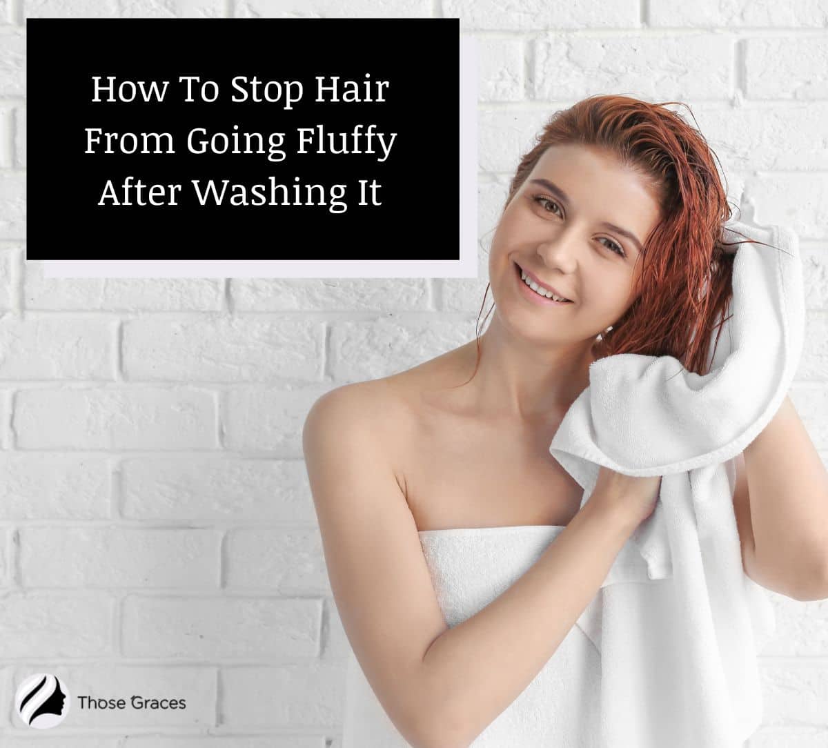 lady showing How To Stop Hair From Going Fluffy After Washing It